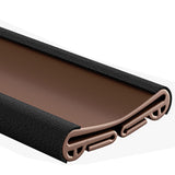 93cm Door Bottom Seal Strip Sound Reducing Felt Light Proof Brown