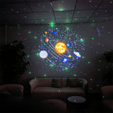 Rechargeable USB LED Star Projector Cosmic Planet Night Light Black