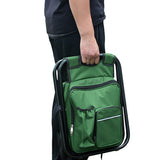 Portable Cooler Folding Stool Fishing Chair Multi-Function Outdoor Seat Green
