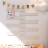 8 PCS Self Adhesive Felt Display Strips with 35 Push Pins for Wall Decor Light Camel