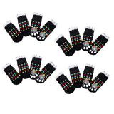 16Pcs Set Anti-Slip Dog Socks Stretchable Footwear Paw Protector for Indoor Use Spot Style