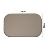 Extra Thick Silicone Mat Washable Non-Slip Placemat Food Mat Beige