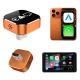 4 in 1 Wireless CarPlay Adapter for CarPlay Android Auto Mirroring Orange