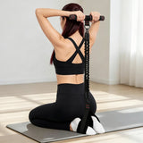 Pedal Resistance Band with Handle Adjustable Tube Foot Pedal Device  for Full Body Training Black