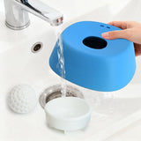 Dog Liquid Lick Bowl Slow Feeder with Rolling Ball for Wet Food and Liquid Blue