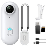 Mini Thumb Action Camera – Portable Wearable Body Cam with Rotating Clip White
