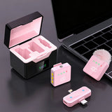 Mini Wireless Lavalier Microphone for iPhone Android with Noise Reduction Pink