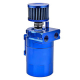 Oil Catch Breather Can Kit Universal Petrol Filter with Air Filter and Cleaning Balls Blue