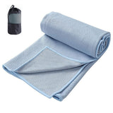 Hot Yoga Towel Microfiber Anti-Slip Mat Towel Blue