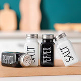 4Pcs Set Glass Shakers with Lids Salt and Pepper Shaker Set
