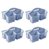 4 PCS Portable Shower Caddy with Handle for Bathroom Kitchen Blue