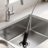 2 Pcs Flexible Drain Brush Set Double Ended Long Hose Pipe Cleaner for Refrigerator Defrost Black