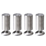 4 PCS Adjustable Furniture Legs Stainless Steel for Kitchen Cabinet Couch Sofa Medium
