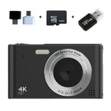 48MP Digital Camera for Beginners 1080P HD Video 16X Zoom Selfie Camera with 32GB TF Card Black