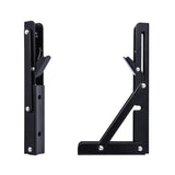 2Pcs 90 Degree Folding Shelf Brackets Shelf Black