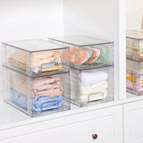4PCS Stackable Storage Drawers Easily Assemble for Skincare Storage Medium