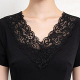 10 Yards Elastic Stretch Lace Trim Floral Ribbon for Sewing DIY Black