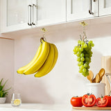 Self Adhesive Banana Hook Under Cabinet Foldable Banana Hanger for Kitchen Gold