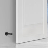 4 PCS No Drilling Door Stops Easy Installation with Strong Adhesive Tapes for Bottom Black