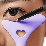 2Pcs Silicone Eyeliner Lipstick Drawing Aids Multi-function Makeup Tools Guide Tool Purple