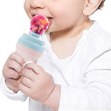 Baby Fresh Fruit Food Feeder Pacifier Set Silicone Feeding Nipple Light Pink