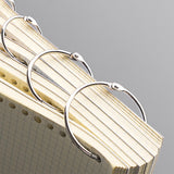 100 PCS Nickel Plated Metal Hinged Binder O Rings for Keys and Scrapbooks