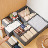 6 Pcs Set Foldable Drawer Organizers for Clothes Underwear Socks