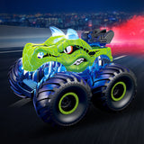 2.4GHz Dinosaur RC Truck Spraying Off Road with LED Lights Green