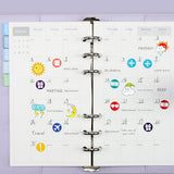 A6 Refillable Binder Notebook Detachable Planner for School Office & Travel Black