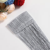 2PCS 100x200cm Shimmer Tassel String Door and Window Divider Curtain Silver