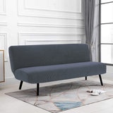 Stretch Armless Cover Sofa Bed Slipcover Protector Elastic Futon Protector Grey