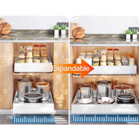 Pull-Out Cabinet Organizer Expandable Slide Out Pantry Shelves Storage