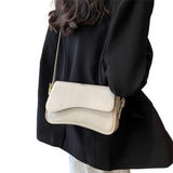 One Shoulder Bag for Women Trendy Underarm Fashion Handbag Cream
