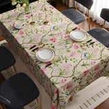 Table Cloth Waterproof Tablecloth Oil Proof Spill Proof Cloth for Dining Camping Pink