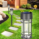 8 Pack Solar Outdoor Garden Pathway LED Night Lamps Waterproof Yard Landscape Lights