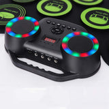 Roll Up Electronic Drum Kit Portable with Bluetooth and Dual Speakers Green