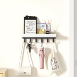Key Holder Wall Mount Adhesive Key Hooks for Wallet House Accessories White