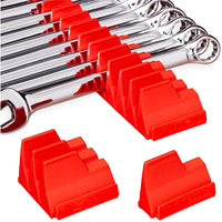 20-Tool Wrench Organizer Adjustable Wrench Holder Rack Set for Tool Box Tool Drawer Storage Red