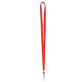 50PCS ID Badge Lanyards Polyester Flat with 360 Swivel Hooks Red