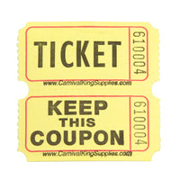 1000Pcs Tacticai Raffle Tickets for Carnivals Events Entry Reward Fundraiser Prizes Yellow
