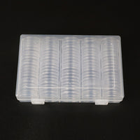 100 Pieces 30mm Coin Capsules Coin Holders Round Coin Protectors with Storage Organizer Box for Coin Collection Supplies