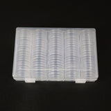 100 Pieces 30mm Coin Capsules Coin Holders Round Coin Protectors with Storage Organizer Box for Coin Collection Supplies