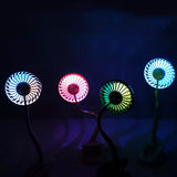 Portable Clip On Lighting Fan Travel USB Rechargeable Desk Pram Car Cooling Fan Pink