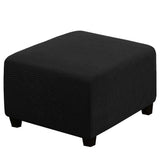 Elastic Footrest Cover Jacquard Textured Stripes with Strap Black