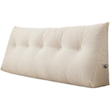 Headboard Pillow Triangle Pillows for Bed Sofa Dorm Room Cream White