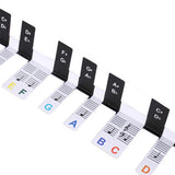 2PCS Reusable 88 Key Piano Note Guide Strip with Staff and Note Names