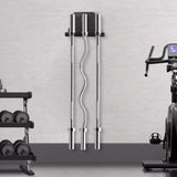 Olympic Barbell Hanger Space Saving Garage Gym Bar Wall Mount Rack