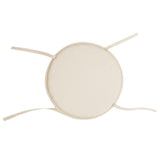 2 PCS 38CM Round Sponge Chair Cushions with Ties for Stools Beige