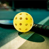 12Pcs Set 40-Hole Pickleball Balls High Bounce Outdoor Pickleball Set Yellow