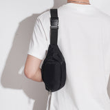 Casual Chest Bag Multi-Pocket Waist Bag for Sports Traveling Workout Black